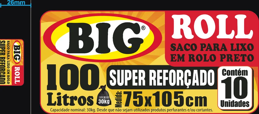 Cinta do BIG ROLL 100 litros super reforçado